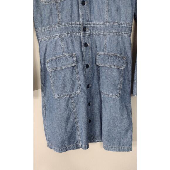 Madewell Chambray Blue Shirt Dress Size 2 - Picture 6 of 16